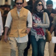12oct Saifeena ArriveDelhiAirport01 185x185 Saifeena Reception: Bollywood, Bebo and all that Jazz