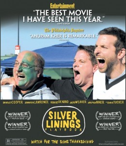 Anupam Kher on X: When #BradleyCooper and I (Dr. Patel) cheered for @Eagles  in the movie #SilverLiningsPlaybook. It was great fun. May the best team  win. Jai Ho.:) #SuperBowl  / X