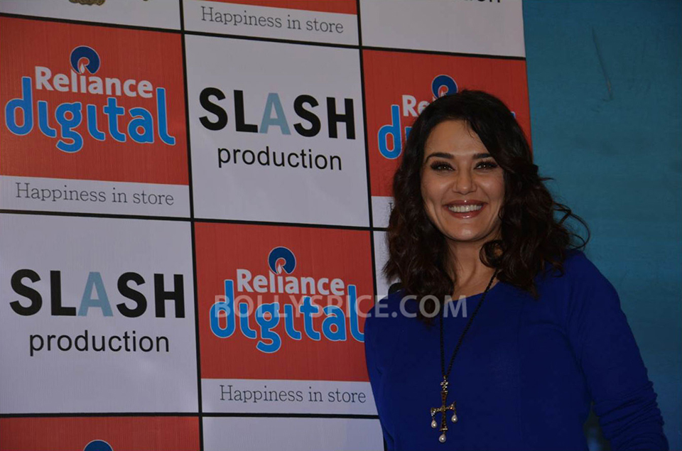 Preity Zinta Poses at Reliance Digital