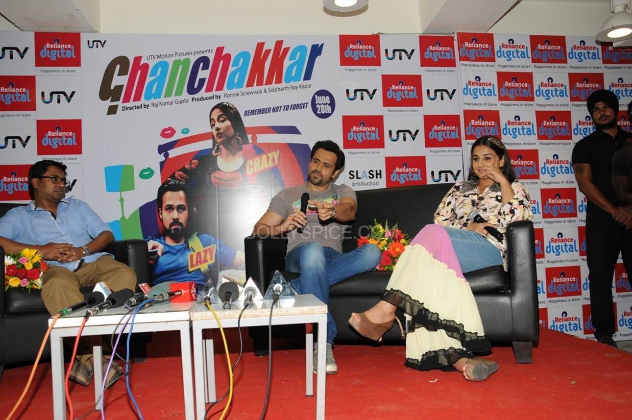 Vidya Balan and Emraan Hashmi interact with the media.