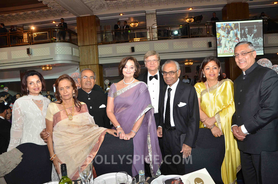 Hinduja family members; Gopichand Hinduja; Cherie Blair CBE, QC; Lord Noon; Srichand Hinduja; guest; Kamlesh Patel 