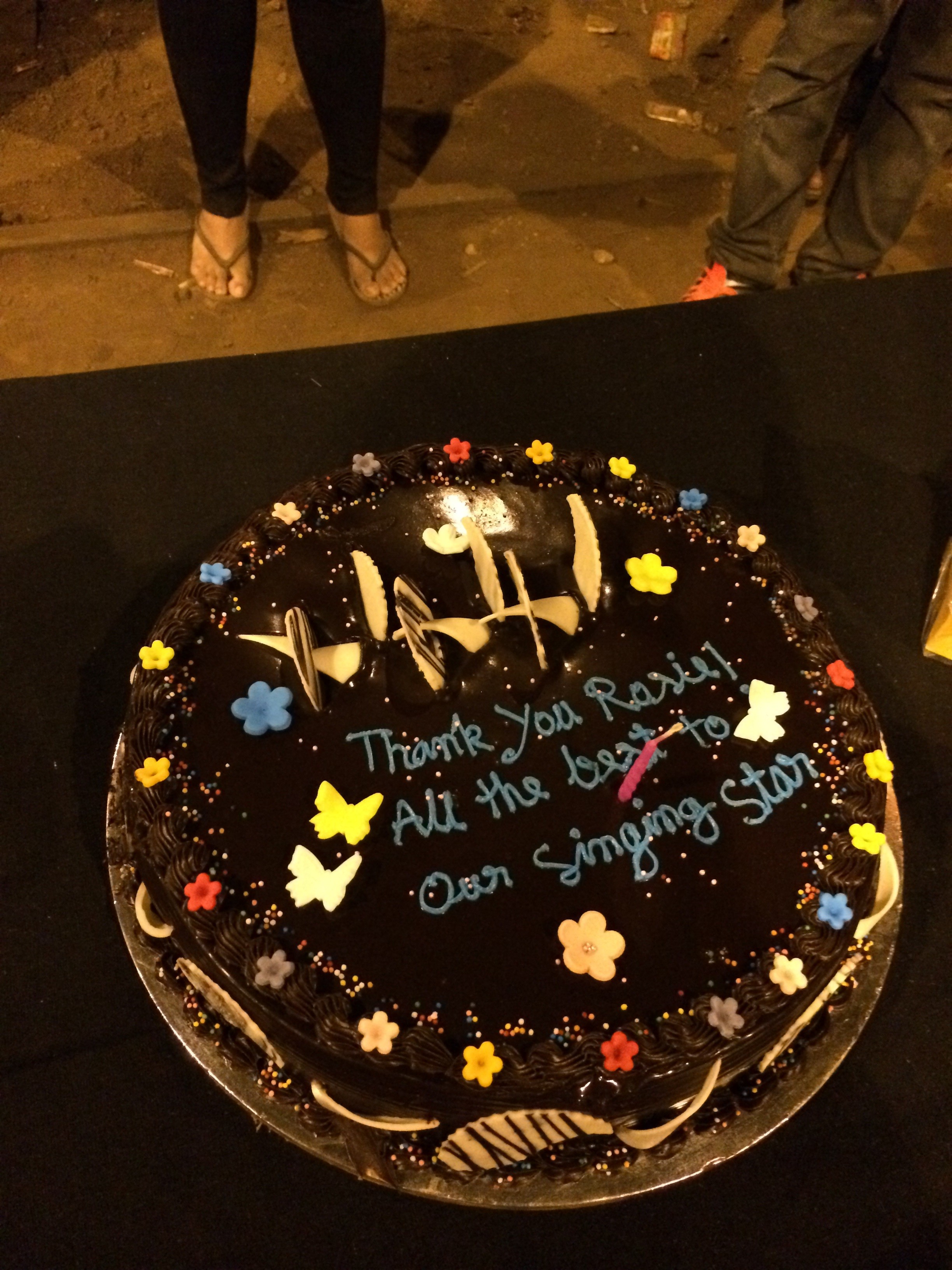Image of the cake with the message