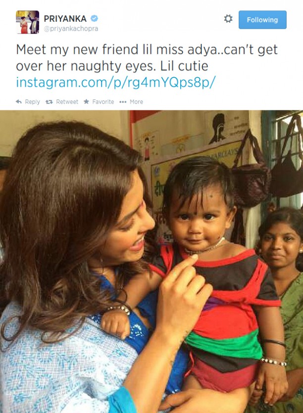 Priyanka Chopra - the UNICEF brand ambassador gets a new little friend