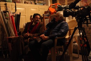 Manoj Bajpai and Hansal Mehta shooting for Aligarh