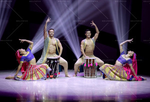 SO YOU THINK YOU CAN DANCE: L-R: Top 20 contestants BLily Frias, Burim “B1” Jusufi, Edson Juarez and Gaby Diaz perform a Bollywood routine choreographed by Nukul Dev Mahajan on SO YOU THINK YOU CAN DANCE (Photo Credit: Adam Rose)